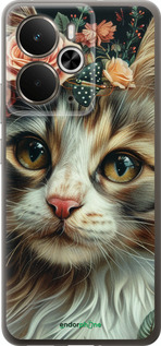 Силиконовый чехол Cats and flowers для Realme 14 5G / 14T 5G - 6069u-4024 изображение 