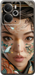 Силіконовий чехол Погляд душі самурая для Realme 14 5G / 14T 5G - 6076u-4024 изображение 
