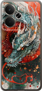 Силиконовый чехол Стихия огня для Realme 14 5G / 14T 5G - 6101u-4024 изображение 