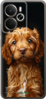Силиконовый чехол Cocker spaniel на черном фоне для Realme 14 5G / 14T 5G - 6137u-4024 изображение 