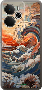 Силиконовый чехол Арт волны для Realme 14 5G / 14T 5G - 6324u-4024 изображение 