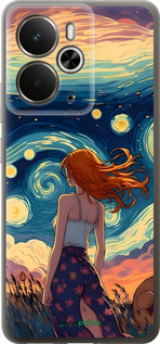 Силиконовый чехол Девушка Арт для Realme 14 5G / 14T 5G - 6325u-4024 изображение 
