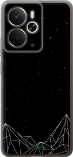 Силиконовый чехол Черно белые абстрактные горы для Realme 14 5G / 14T 5G - 6437u-4024 изображение 