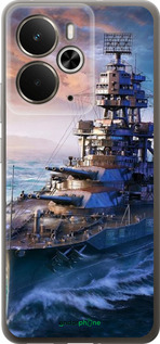 Силиконовый чехол Военный корабль, world of tanks, wargaming для Realme 14 5G / 14T 5G - 6461u-4024 изображение 
