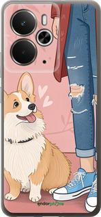 Силіконовий чехол Корги 3 для Realme 14 5G / 14T 5G - 6707u-4024 изображение 