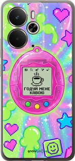 Силиконовый чехол Y2K Aesthetic Retro Pet: Годуй мене кавою для Realme 14 5G / 14T 5G - 6784u-4024 изображение 
