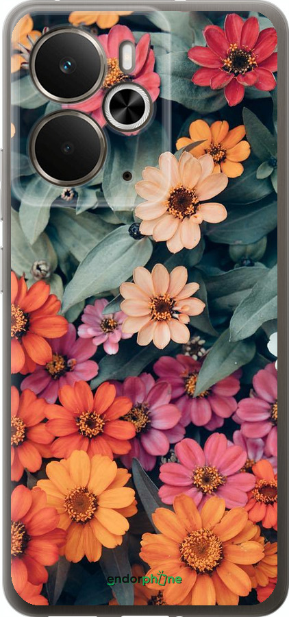 Силиконовый чехол Beauty flowers для Realme 14 5G / 14T 5G - 4050u-4024 изображение 