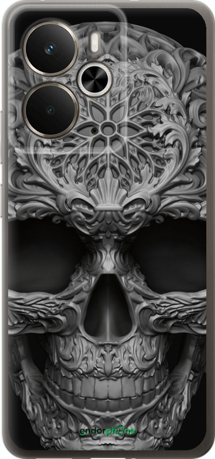 Силиконовый чехол skull-ornament для Realme 14 5G / 14T 5G - 4101u-4024 изображение 