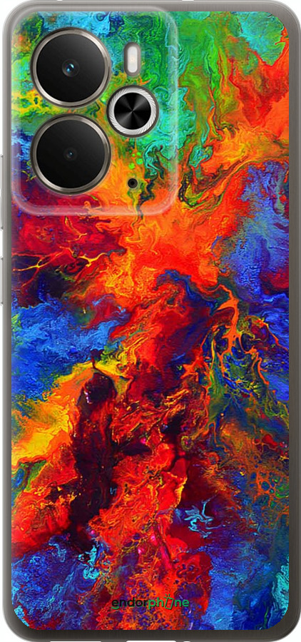 Силиконовый чехол Акварель на холсте для Realme 14 5G / 14T 5G - 4150u-4024 изображение 