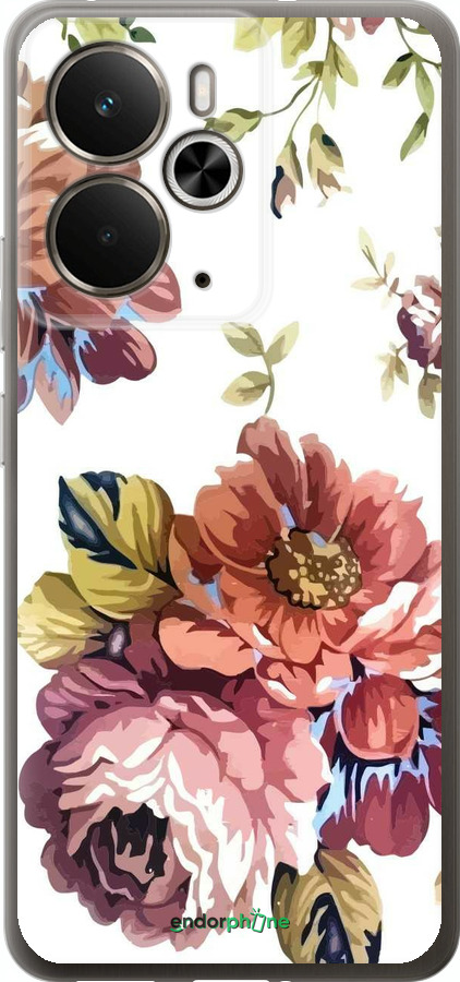 Силиконовый чехол Vintage flowers для Realme 14 5G / 14T 5G - 4333u-4024 изображение 