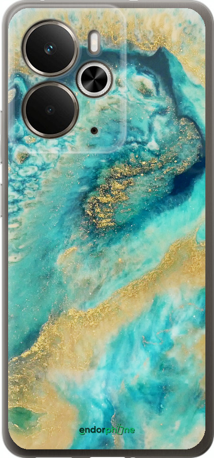 Силіконовий чехол Green marble для Realme 14 5G / 14T 5G - 4365u-4024 изображение 