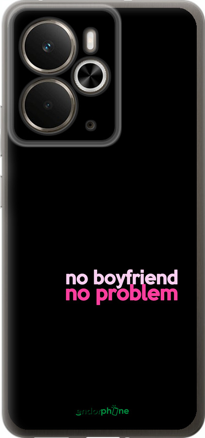 Силиконовый чехол no boyfriend no problem для Realme 14 5G / 14T 5G - 4549u-4024 изображение 