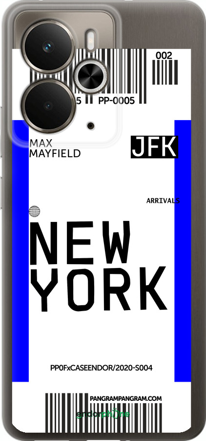 Силиконовый чехол New York для Realme 14 5G / 14T 5G - 4861u-4024 изображение 