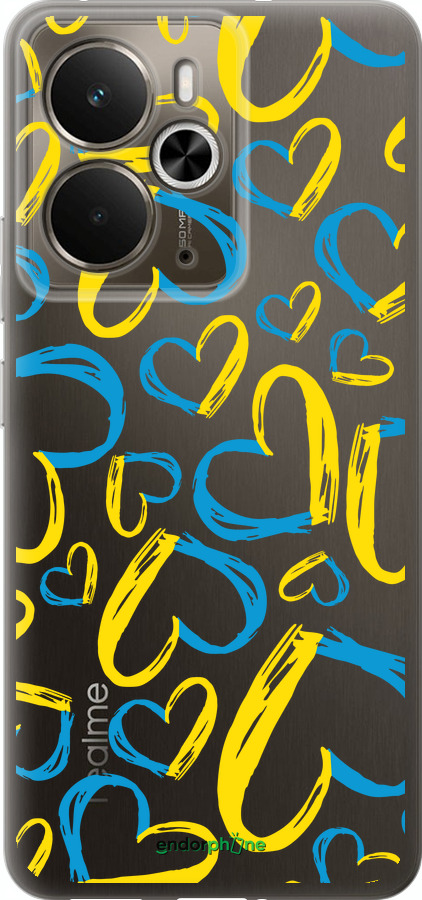 Силиконовый чехол Сердца UA для Realme 14 5G / 14T 5G - 5292u-4024 изображение 