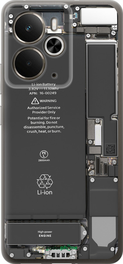 Силиконовый чехол Детали смартфона для Realme 14 5G / 14T 5G - 5487u-4024 изображение 