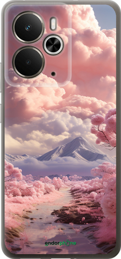 Силиконовый чехол Розовые облака для Realme 14 5G / 14T 5G - 5660u-4024 изображение 