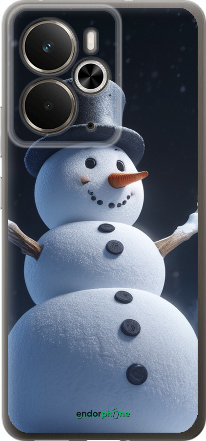 Силіконовий чехол Сніговик для Realme 14 5G / 14T 5G - 5826u-4024 изображение 