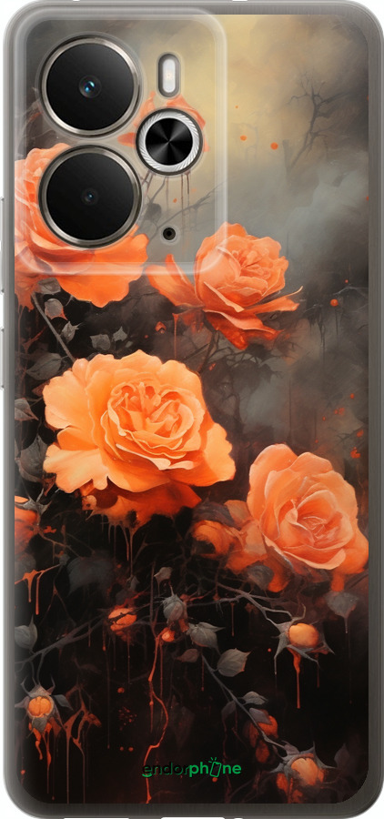 Силиконовый чехол Оранжевые розы для Realme 14 5G / 14T 5G - 5944u-4024 изображение 