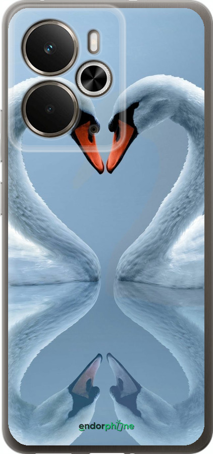 Силиконовый чехол Лебеди для Realme 14 5G / 14T 5G - 6007u-4024 изображение 
