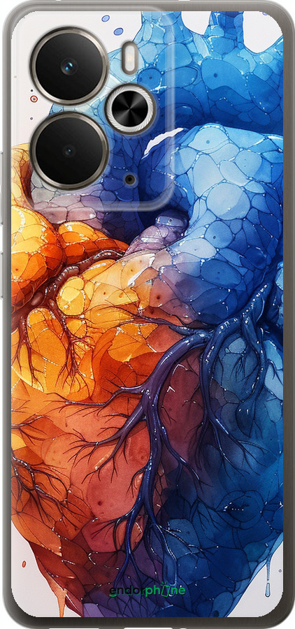 Силиконовый чехол Арт-сердце для Realme 14 5G / 14T 5G - 6034u-4024 изображение 