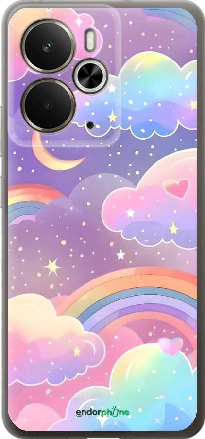 Силиконовый чехол Облака и радуга для Realme 14 5G / 14T 5G - 6312u-4024 изображение 