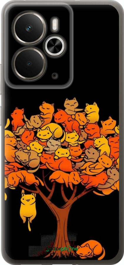 Силиконовый чехол Дерево и котики для Realme 14 5G / 14T 5G - 6516u-4024 изображение 