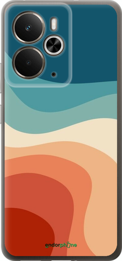Силиконовый чехол В стиле ретро с волнами для Realme 14 5G / 14T 5G - 6531u-4024 изображение 