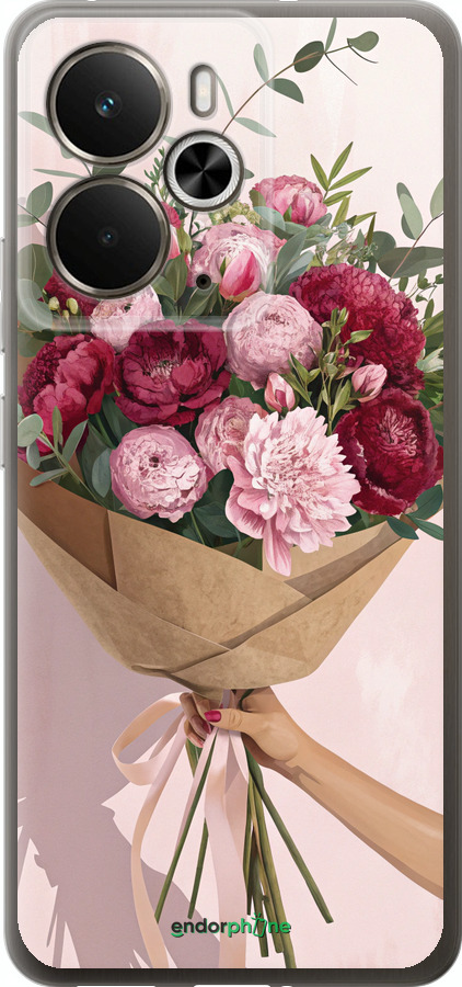 Силиконовый чехол Пионы 1 для Realme 14 5G / 14T 5G - 6705u-4024 изображение 