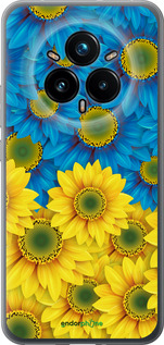 Силіконовий чехол Жовто-блакитні квіти  для Realme 14 PRO + - 1048u-3968 изображение 