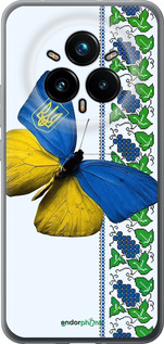 Силіконовий чехол Жовто-блакитний метелик  для Realme 14 PRO + - 1054u-3968 изображение 