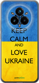 Силиконовый чехол Keep calm and love Ukraine v2 для Realme 14 PRO + - 1114u-3968 изображение 
