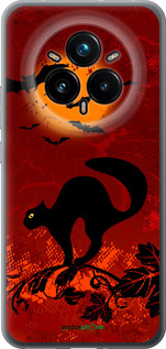 Силіконовий чехол Чорна кішка під місяцем для Realme 14 PRO + - 1190u-3968 изображение 