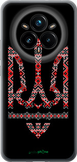 Силіконовий чехол Герб - вишиванка на чорному фоні для Realme 14 PRO + - 1196u-3968 изображение 