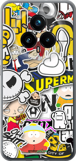 Силиконовый чехол Popular logos для Realme 14 PRO + - 4023u-3968 изображение 