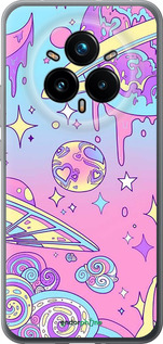 Силиконовый чехол Розовая галактика для Realme 14 PRO + - 4146u-3968 изображение 