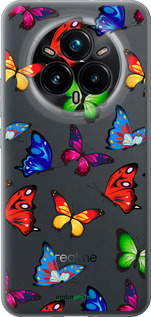 Силиконовый чехол Красочные мотыльки для Realme 14 PRO + - 4761u-3968 изображение 