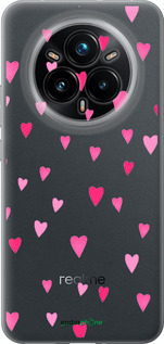 Силиконовый чехол Сердечки 2 для Realme 14 PRO + - 4763u-3968 изображение 