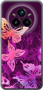Силиконовый чехол Бабочки v2 для Realme 14 PRO + - 5475u-3968 изображение 