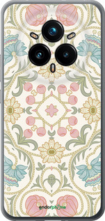 Силіконовий чехол Квітковий орнамент v2 для Realme 14 PRO + - 5513u-3968 изображение 