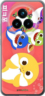 Силиконовый чехол Бейби Шаркс для Realme 14 PRO + - 6305u-3968 изображение 