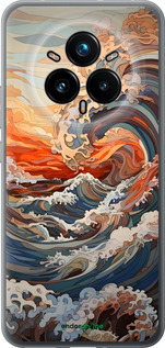 Силиконовый чехол Арт волны для Realme 14 PRO + - 6324u-3968 изображение 