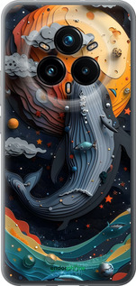 Силиконовый чехол Кит в космосе для Realme 14 PRO + - 6328u-3968 изображение 