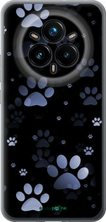 Силиконовый чехол С синими отпечатками лап для Realme 14 PRO + - 6441u-3968 изображение 