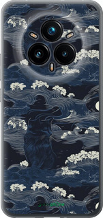 Силиконовый чехол Морская тематика в стиле арт-деко для Realme 14 PRO + - 6520u-3968 изображение 