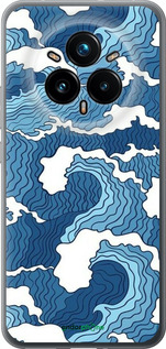 Силіконовий чехол Абстрактний малюнок морських хвиль для Realme 14 PRO + - 6538u-3968 изображение 