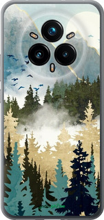 Силіконовий чехол Із зображенням лісового пейзажу для Realme 14 PRO + - 6548u-3968 изображение 