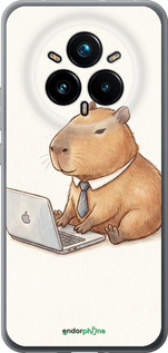 Силиконовый чехол Funny Capybara CEO Working для Realme 14 PRO + - 6777u-3968 изображение 
