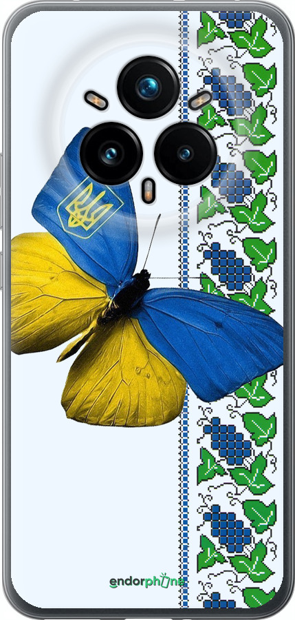 Силіконовий чехол Жовто-блакитний метелик  для Realme 14 PRO + - 1054u-3968 изображение 