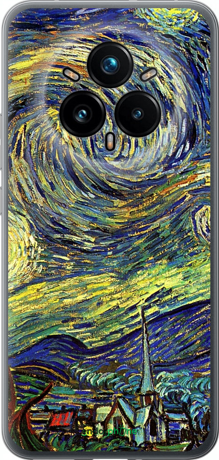 Силіконовий чехол Вінсент Ван Гог. Зоряна ніч для Realme 14 PRO + - 163u-3968 изображение 