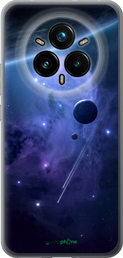 Силиконовый чехол Планеты в синем космосе для Realme 14 PRO + - 171u-3968 изображение 